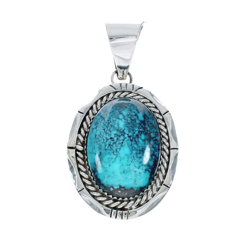 Genuine Navajo Turquoise Sterling Silver Pendant X10747